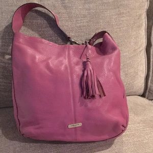 COACH Pebbled Leather X-Large HOBO w/Tassel Lavend